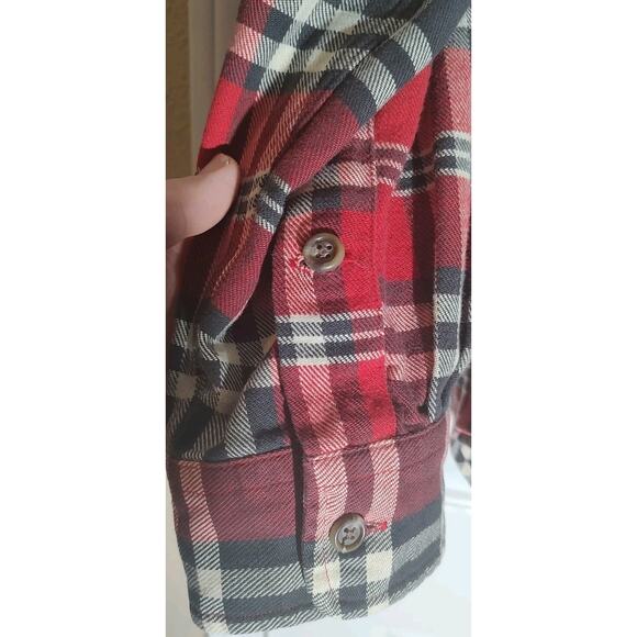 RALPH LAUREN POLO COUNTRY RED BUTTON DOWN PLAID FLANNEL SHIRT - XL - Picture 5 of 7